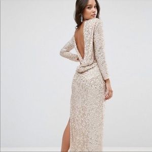 NWOT ASOS sequin gown